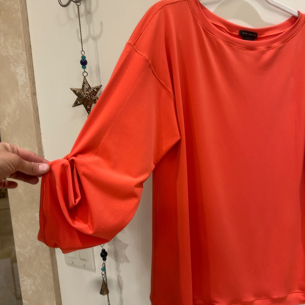 Eva Varro Vibrant Orange Blouse - Picture 3 of 4